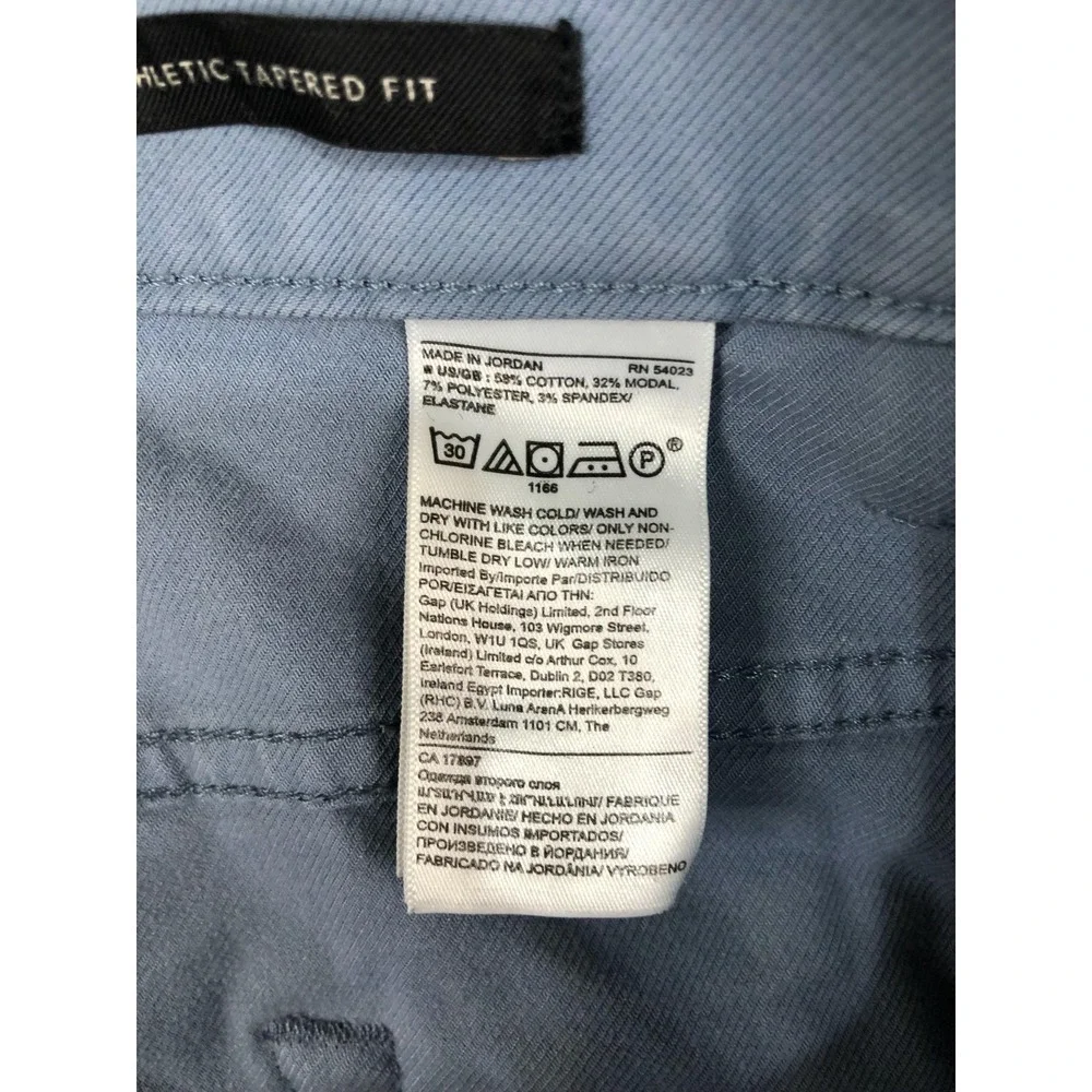 Banana Republic Jeans Mens 40x32 (Tag 40x34) Blue Traveler Athletic Tapered Fit